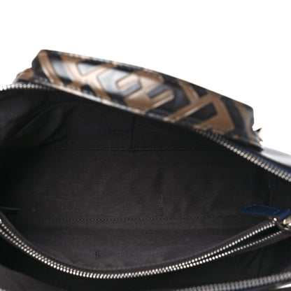 Fendi Vitello Dolce Bi-Color FF 1974 Embossed Medium By The Way Boston Bag Black Maya 5 of 10