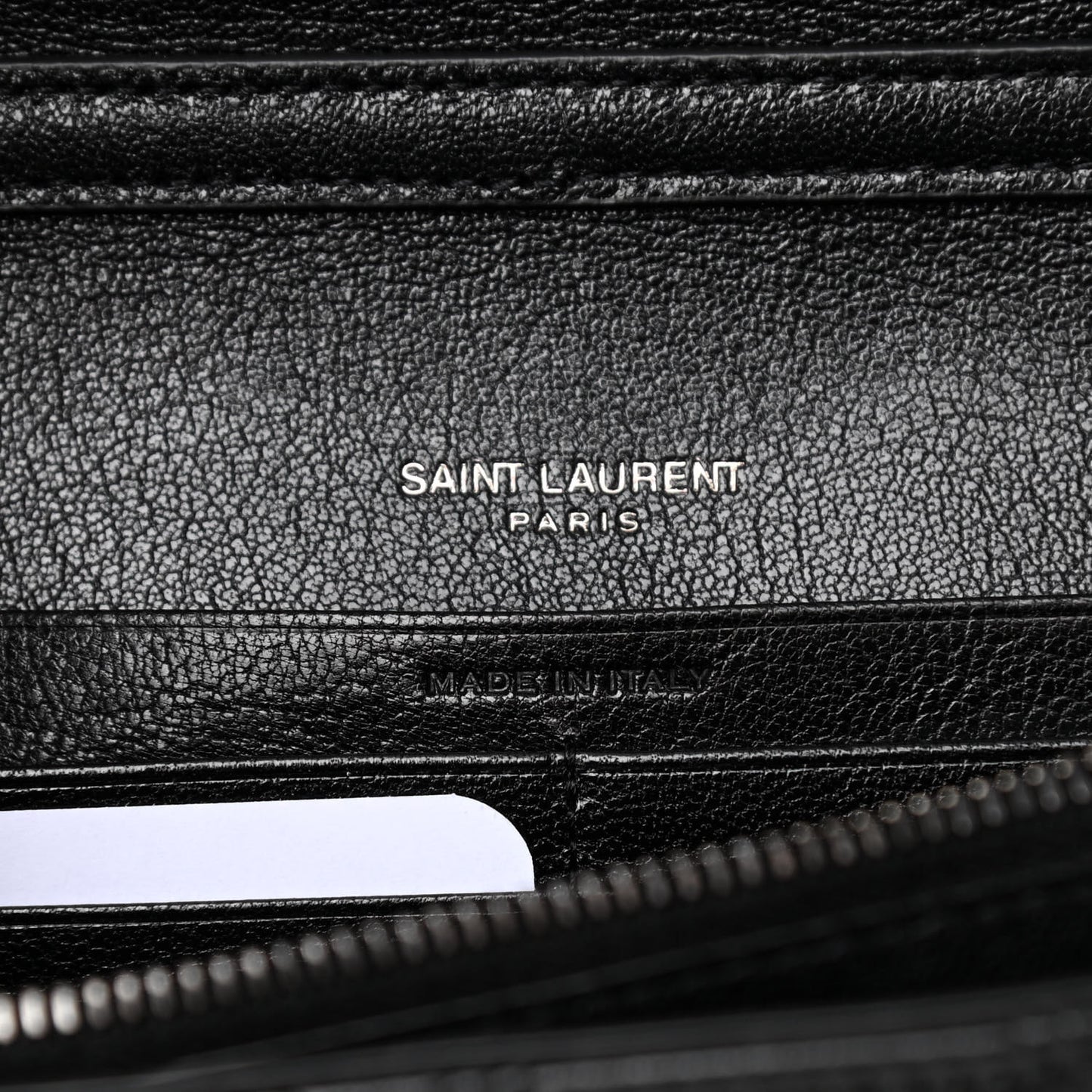 Lambskin Diamond Quilted Becky Chain Wallet Black