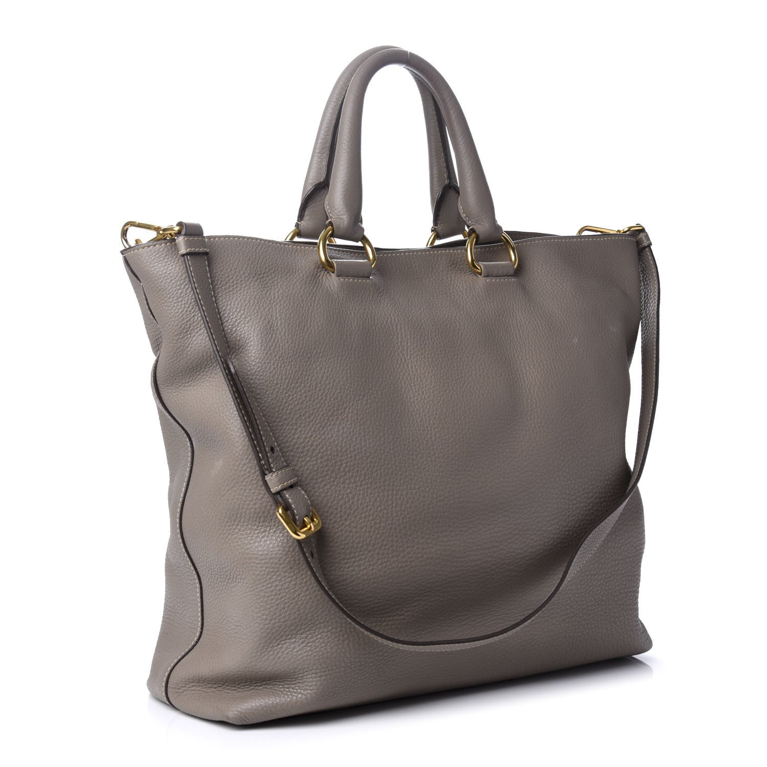 Prada Vitello Daino Tote Argilla 4 of 10