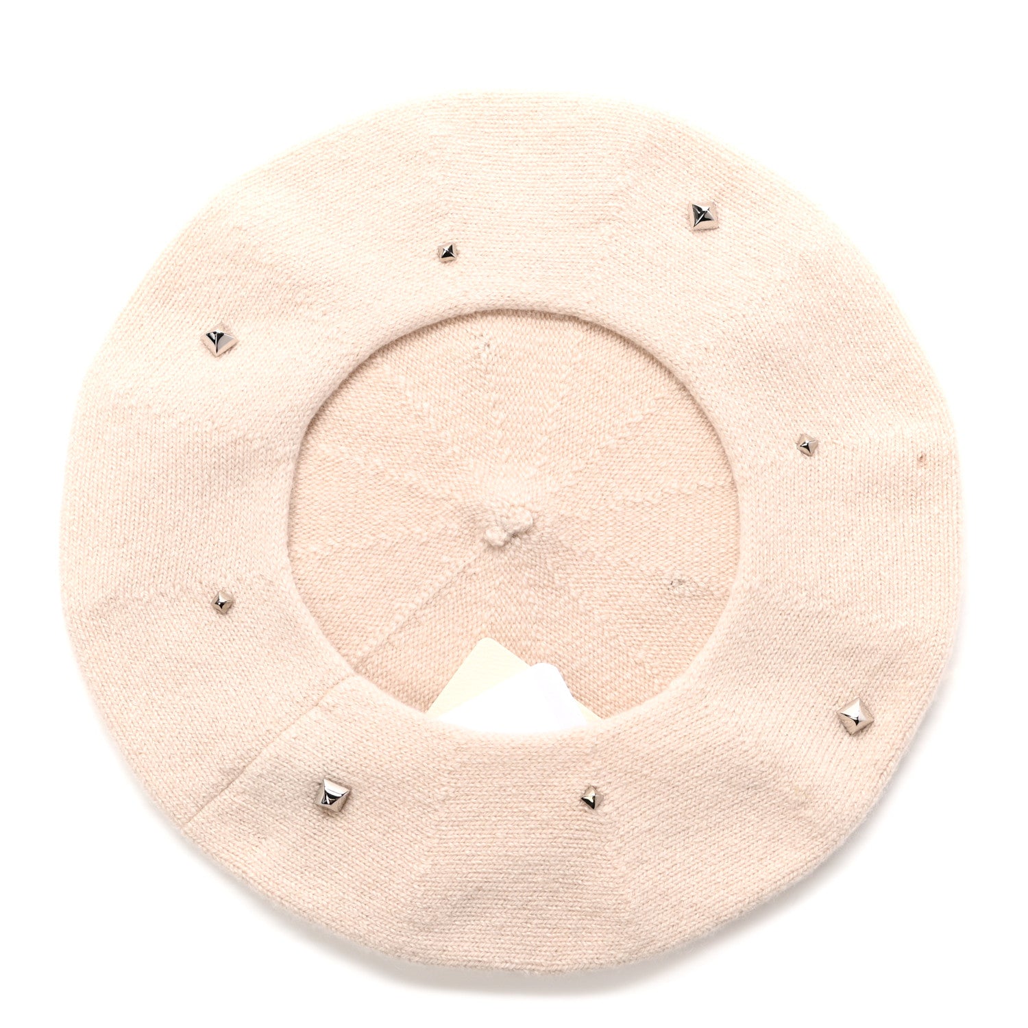 Hermes Cashmere Medor Studded Darling Beret S White 3 of 4
