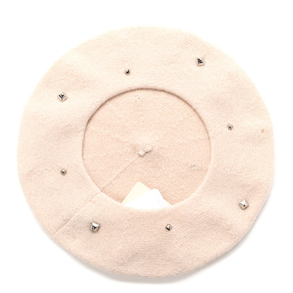 Hermes Cashmere Medor Studded Darling Beret S White 3 of 4