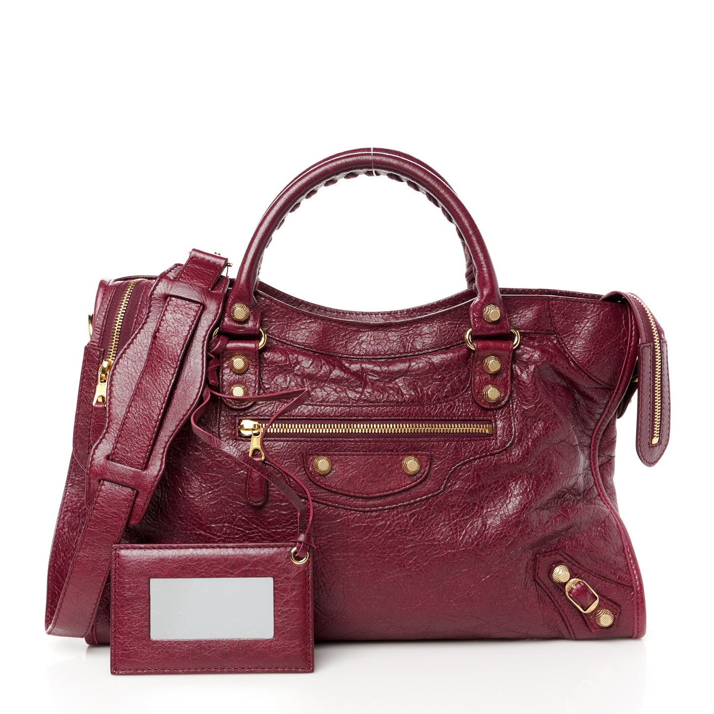 Agneau Giant 12 Gold Hardware City Violet Prune