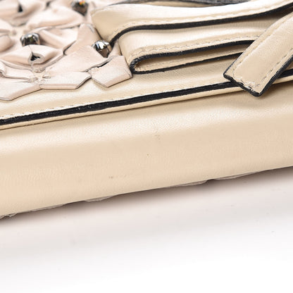Valentino Garavani Vitello Glam Flower Crystal Bow Clutch Nude 9 of 21