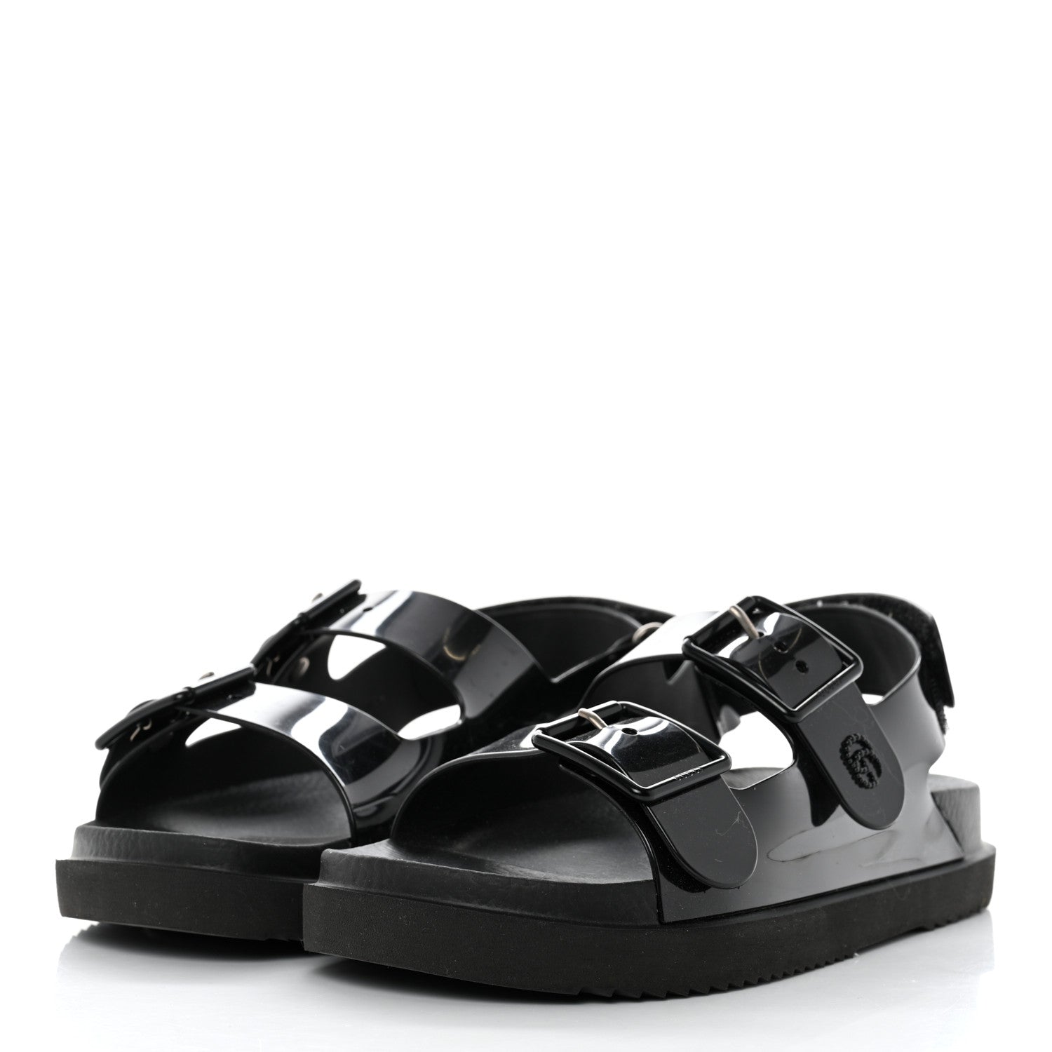 Gucci Rubber Mini Double G Womens Isla Dad Sandals 37 Black 4 of 16
