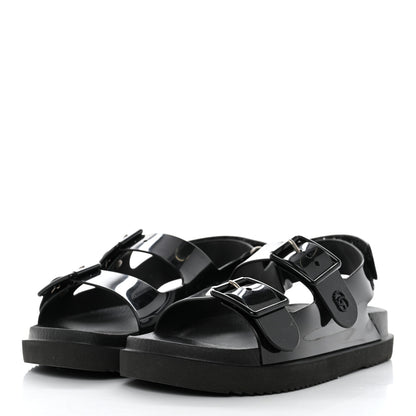 Gucci Rubber Mini Double G Womens Isla Dad Sandals 37 Black 4 of 16