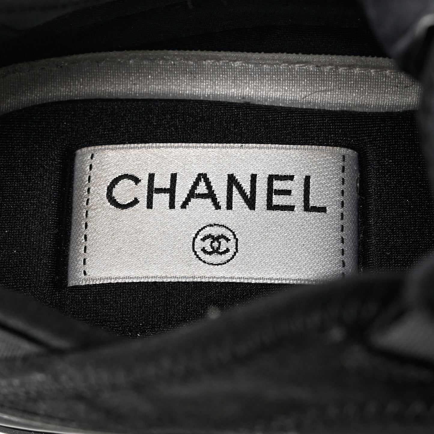 Velvet Calfskin Mixed Fibers CC Sneakers 37 Black