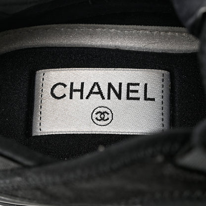 Chanel Velvet Calfskin Mixed Fibers CC Sneakers 37 Black 7 of 9