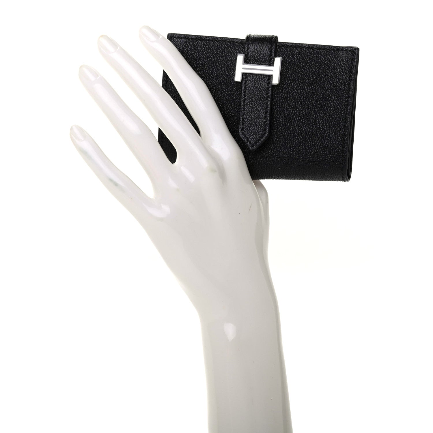 Hermes Chevre Mysore Mini Bearn Wallet Black 2 of 8