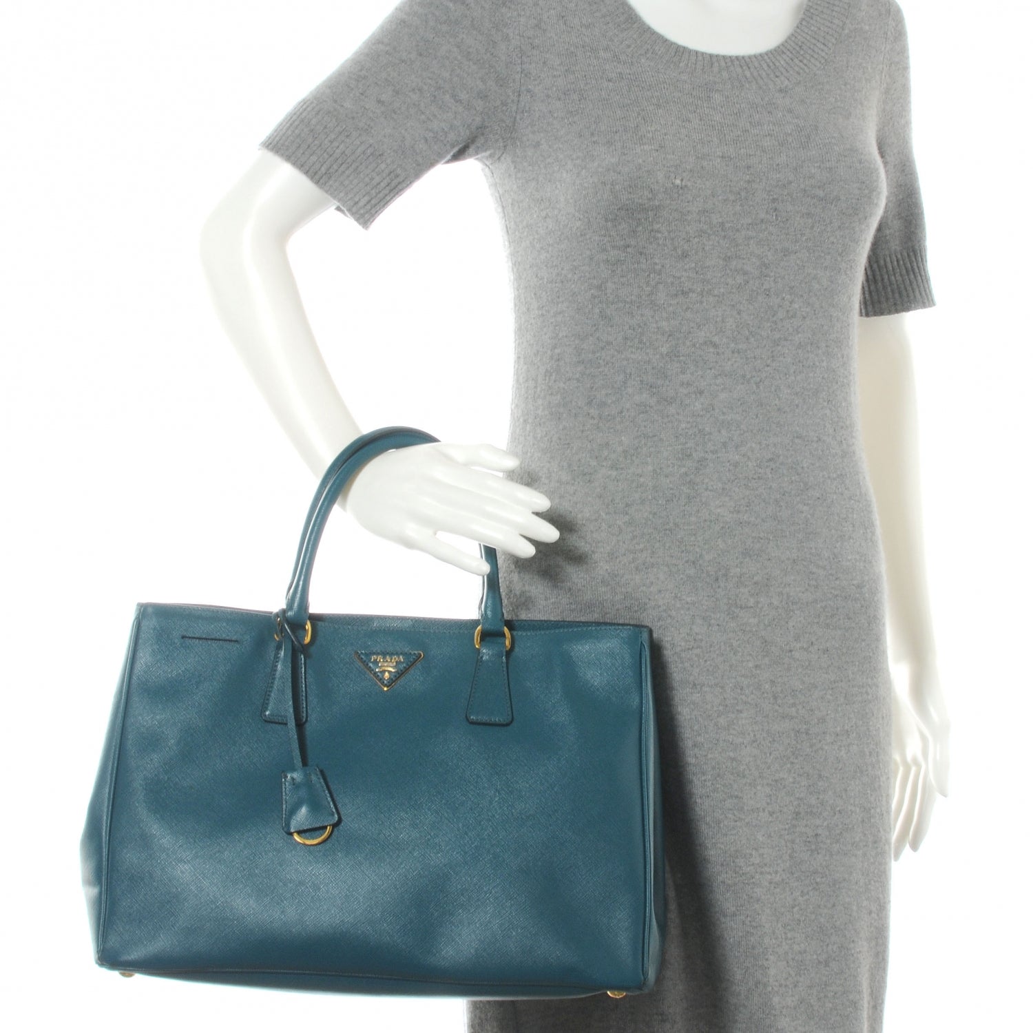 Prada Saffiano Lux Tote Ottanio 2 of 9