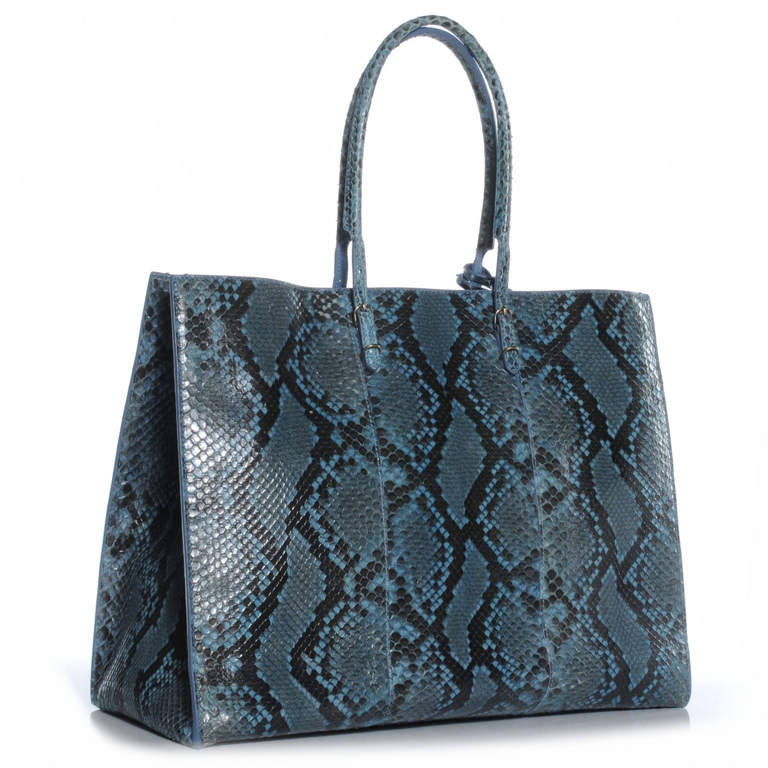 Balenciaga Python Papier A4 Tote Bleu 3 of 6