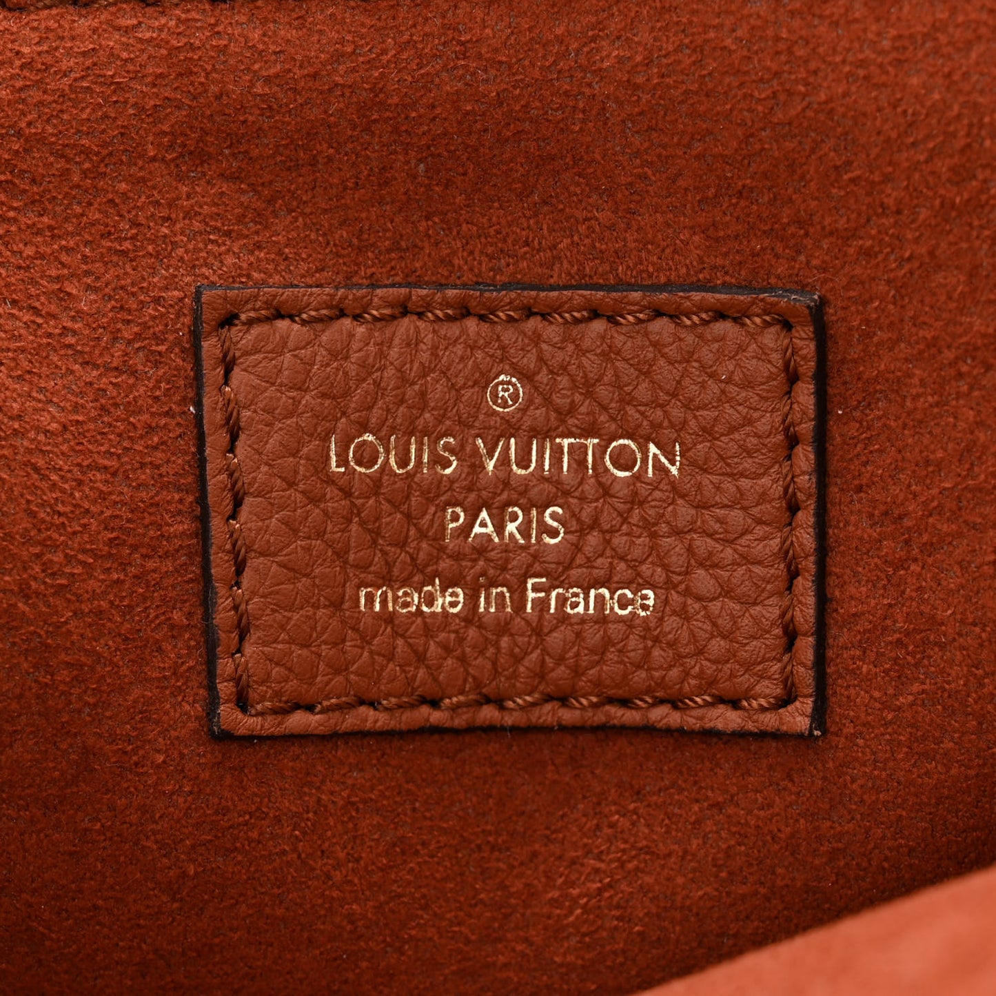 Grained Calfskin Lockme Oxford Cognac