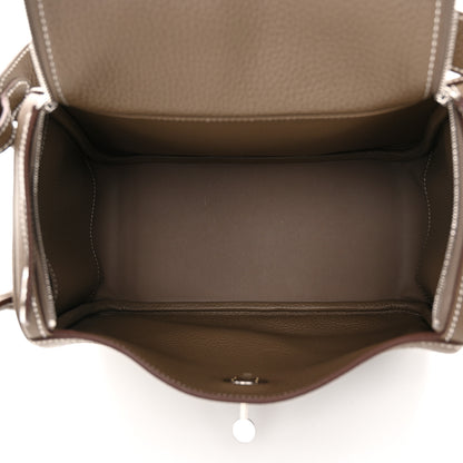 Hermes Taurillon Clemence Lindy 26 Etoupe 5 of 11