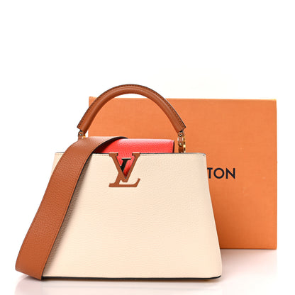 Louis Vuitton Taurillon Capucines BB Vanilla Light Beige Sienna Brown Tonic Orange 10 of 10