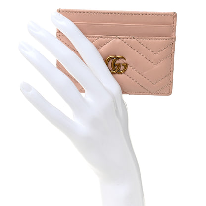 Gucci Calfskin Matelasse GG Marmont Card Holder Perfect Pink 2 of 6