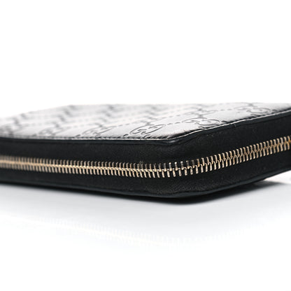 Gucci Guccissima Signature Zip Around Wallet Black 8 of 8