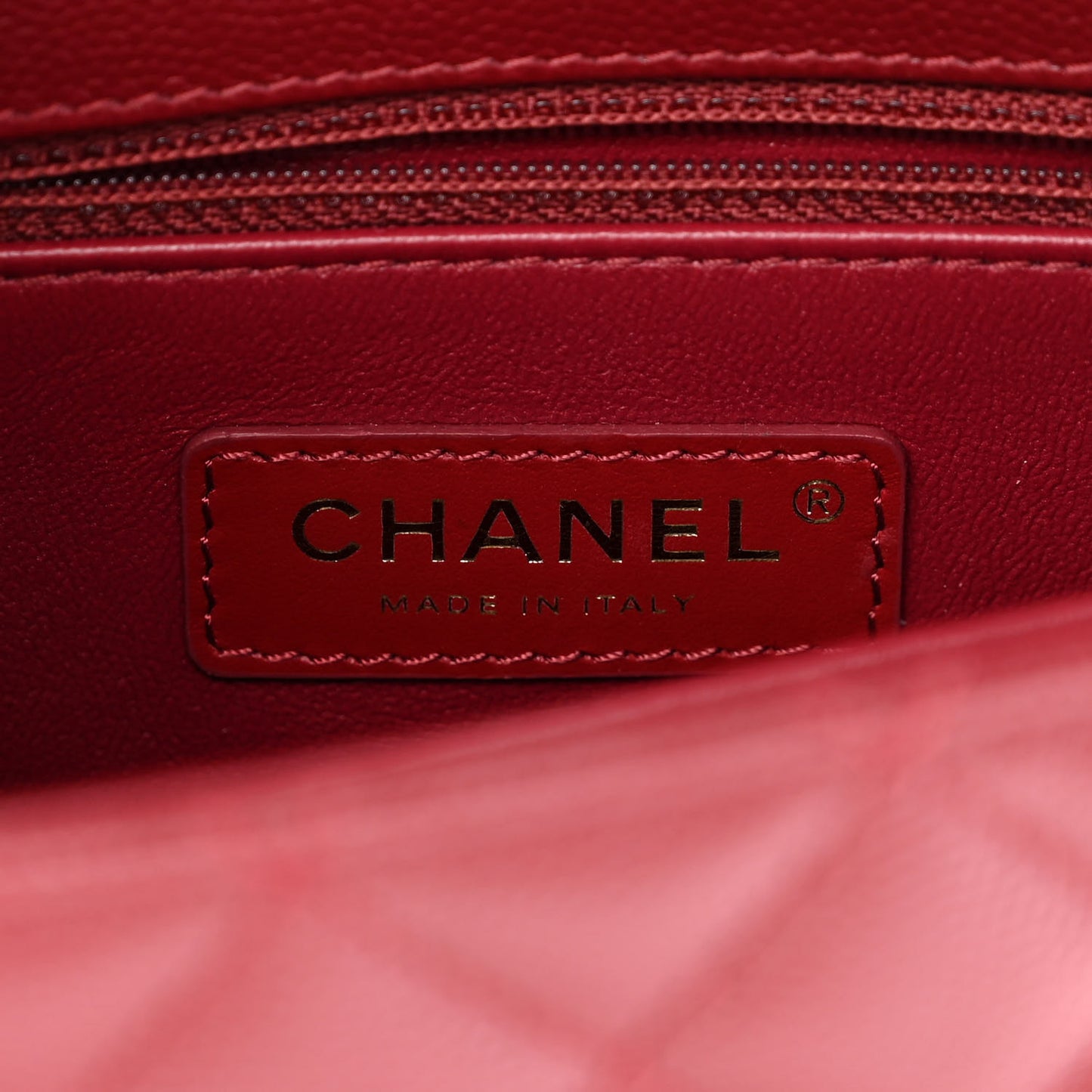 Caviar Lizard Embossed Quilted Mini Coco Handle Flap Burgundy