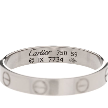 Cartier 18K White Gold 3.5mm LOVE Wedding Band Ring 59 8.75 4 of 4
