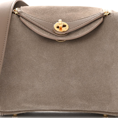 Hermes Veau Grizzly Swift Mini Lindy 20 Gris Caillou Etoupe 8 of 11