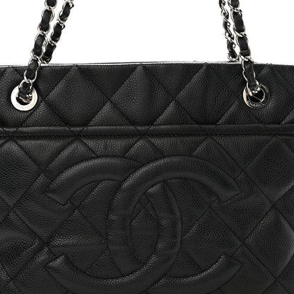 Chanel Caviar Quilted CC Timeless Soft Tote Black 8 of 10