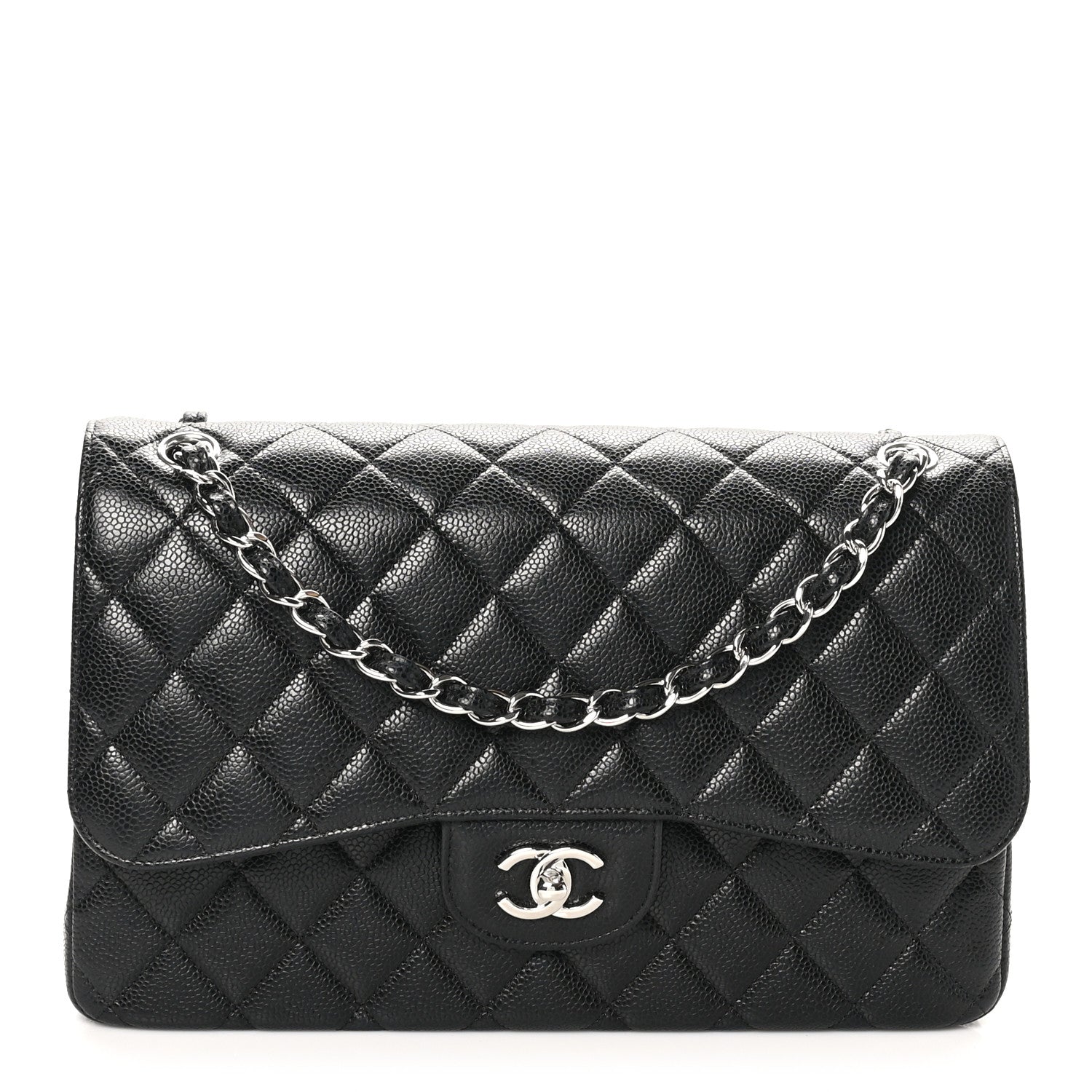 Chanel Caviar Quilted Jumbo Double Flap Black 1 of 11