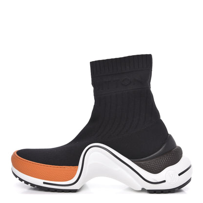 Louis Vuitton Stretch Textile LV Archlight Sneaker Boots 40 Black Orange 1 of 8