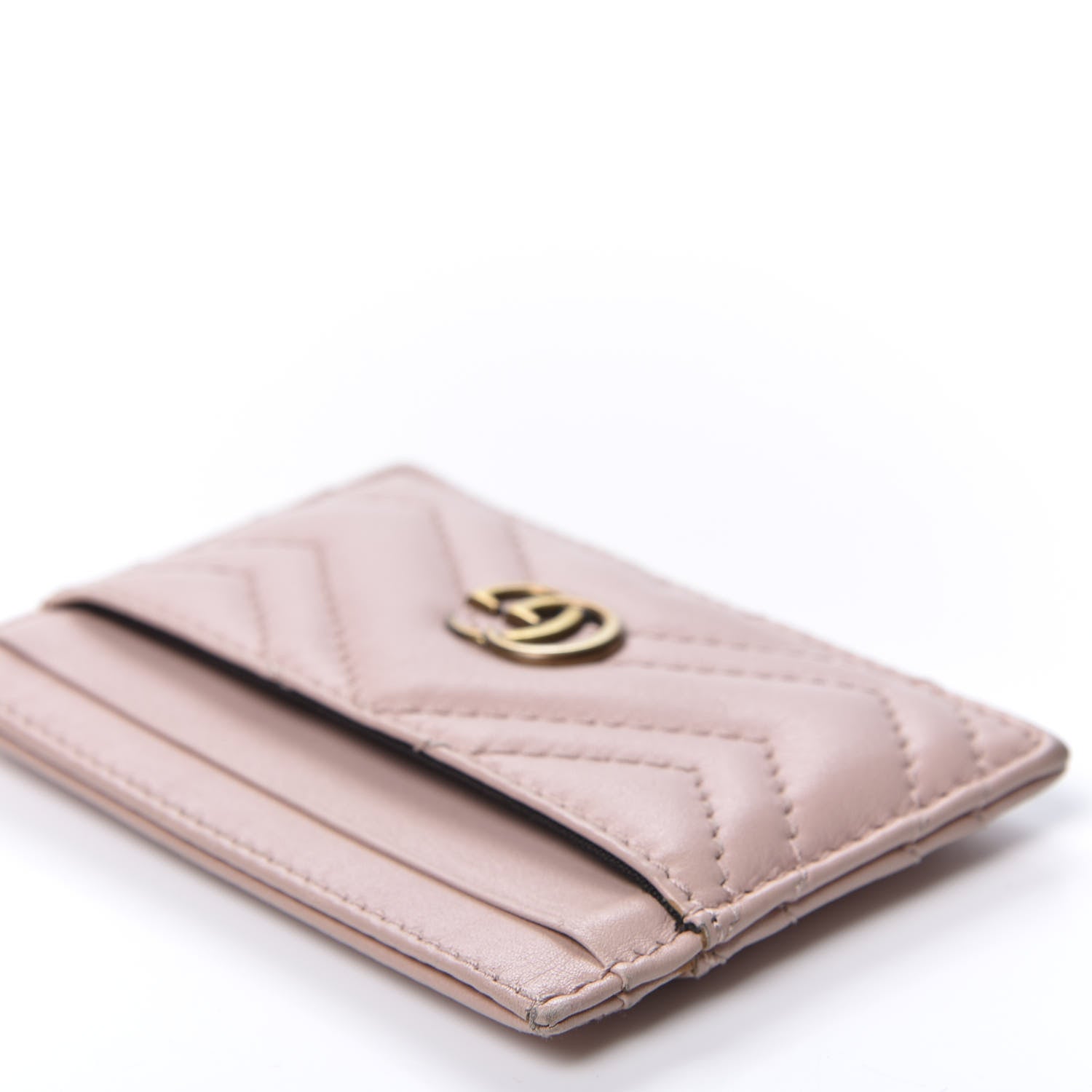 Gucci Calfskin Matelasse GG Marmont Card Holder Perfect Pink 8 of 10