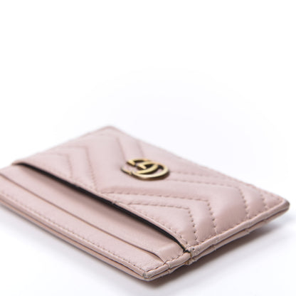 Gucci Calfskin Matelasse GG Marmont Card Holder Perfect Pink 8 of 10