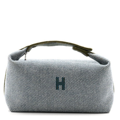 Hermes Wool Large Bride-A-Brac H Natte Pouch Bleu Abysse 1 of 11