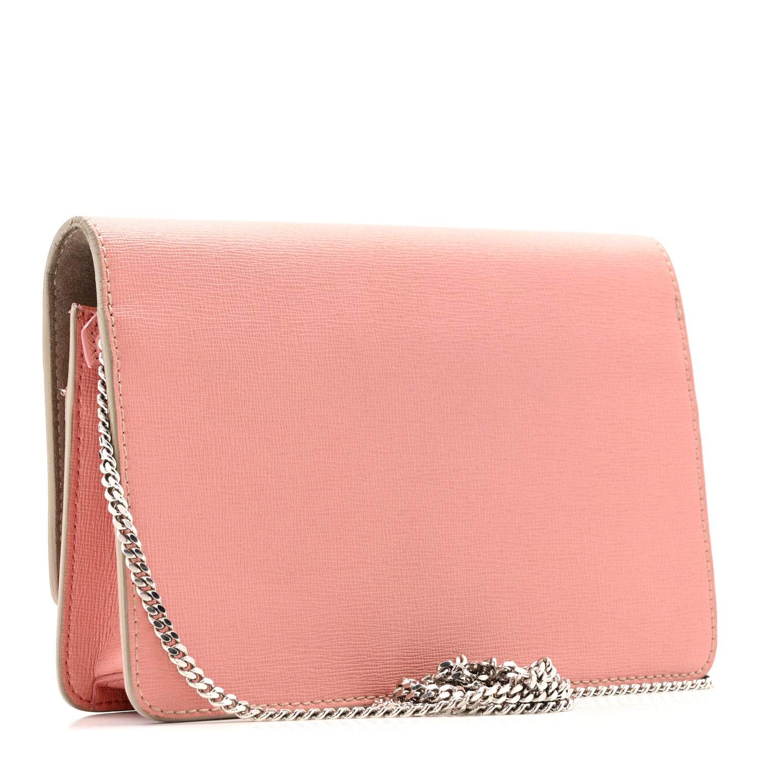 Fendi Vitello Elite Crystal Eye Monster Tube Wallet on Chain Grigio Polvere Ribes Multicolor 3 of 17