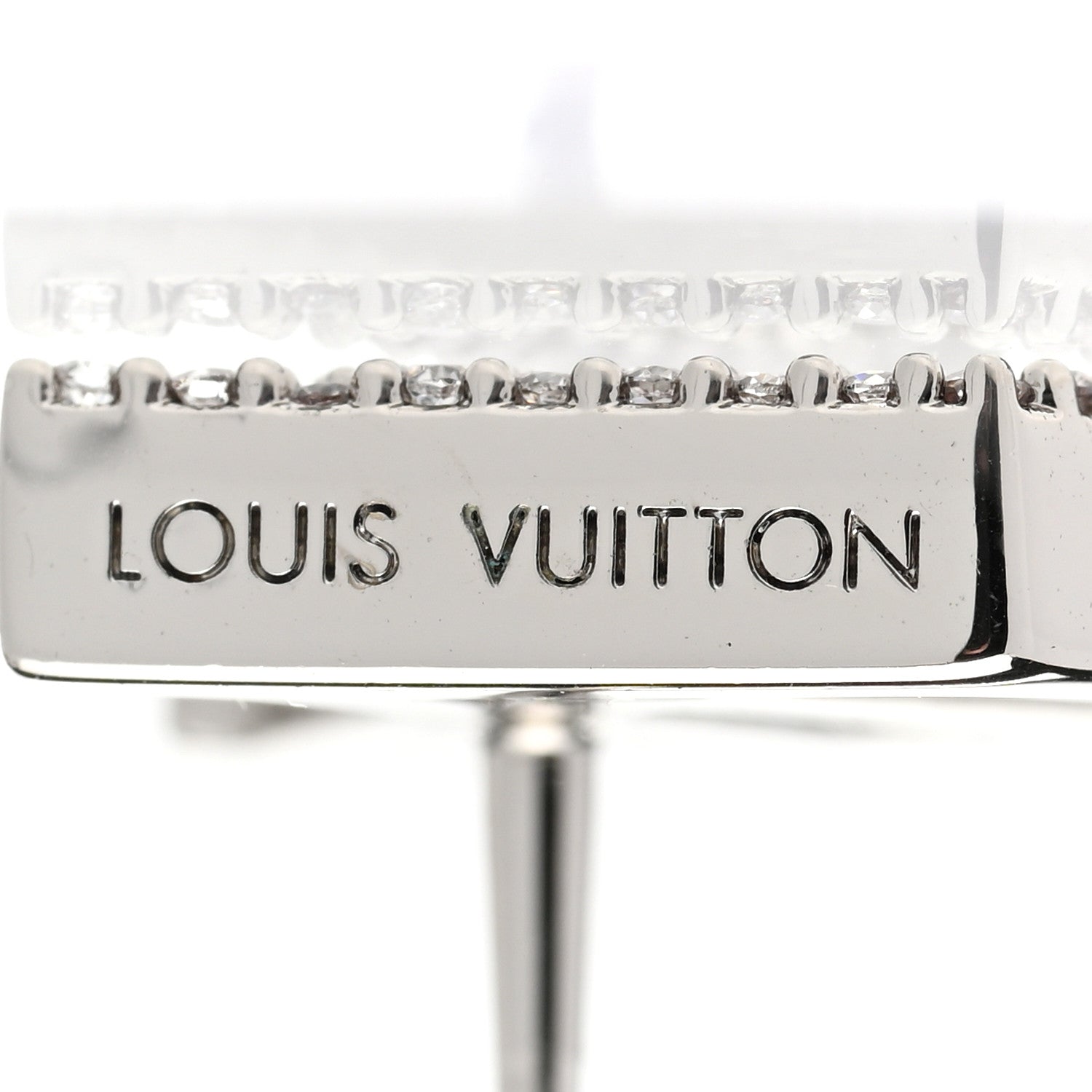 Louis Vuitton Crystal LV Iconic Earrings Silver 4 of 5