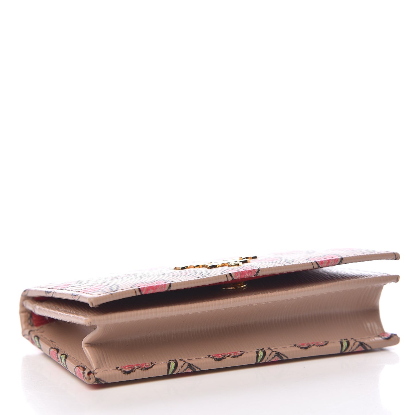 Vitello Move Love Print Card Holder Cipria