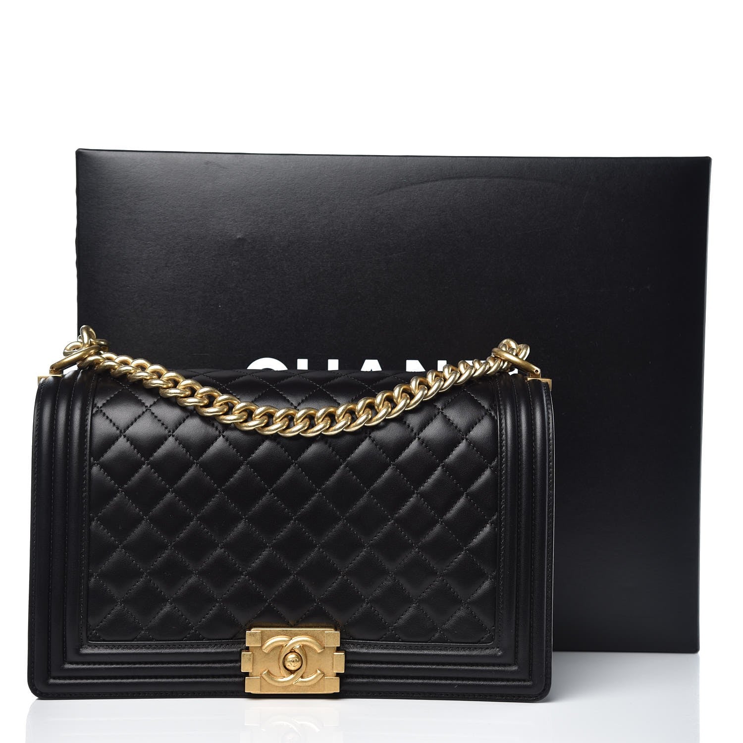 Chanel Lambskin Quilted New Medium Boy Flap Black 10 of 10