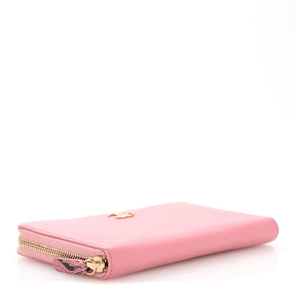 Chanel Goatskin Zip Around Wallet  Pink 4 of 10
