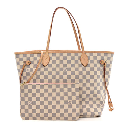 Louis Vuitton Damier Azur Neo Neverfull MM Rose Ballerine 3 of 11