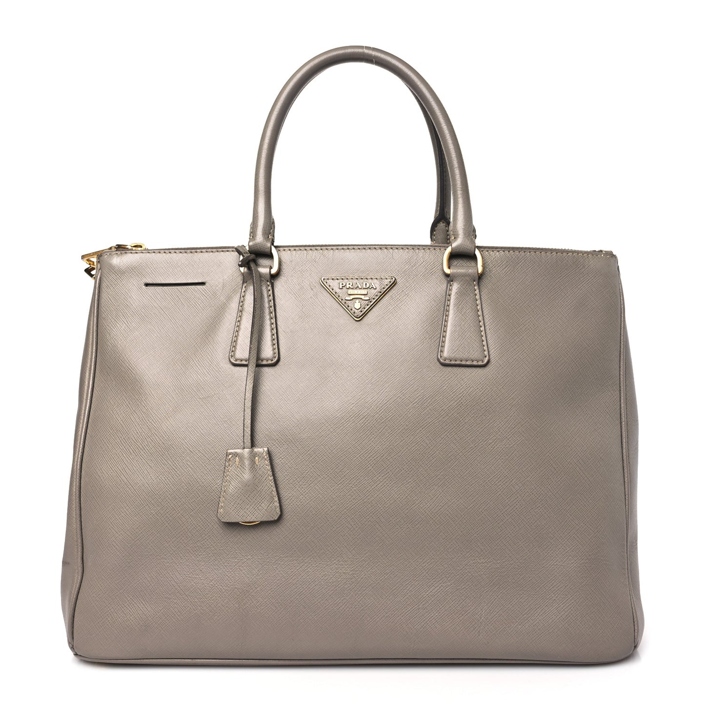 Saffiano Medium Galleria Double Zip Tote Argilla