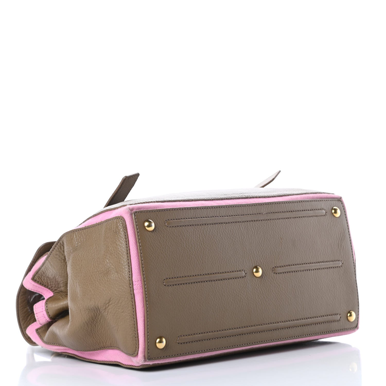 Saint Laurent Calfskin Canvas Medium Muse Two Taupe Pink 4 of 17