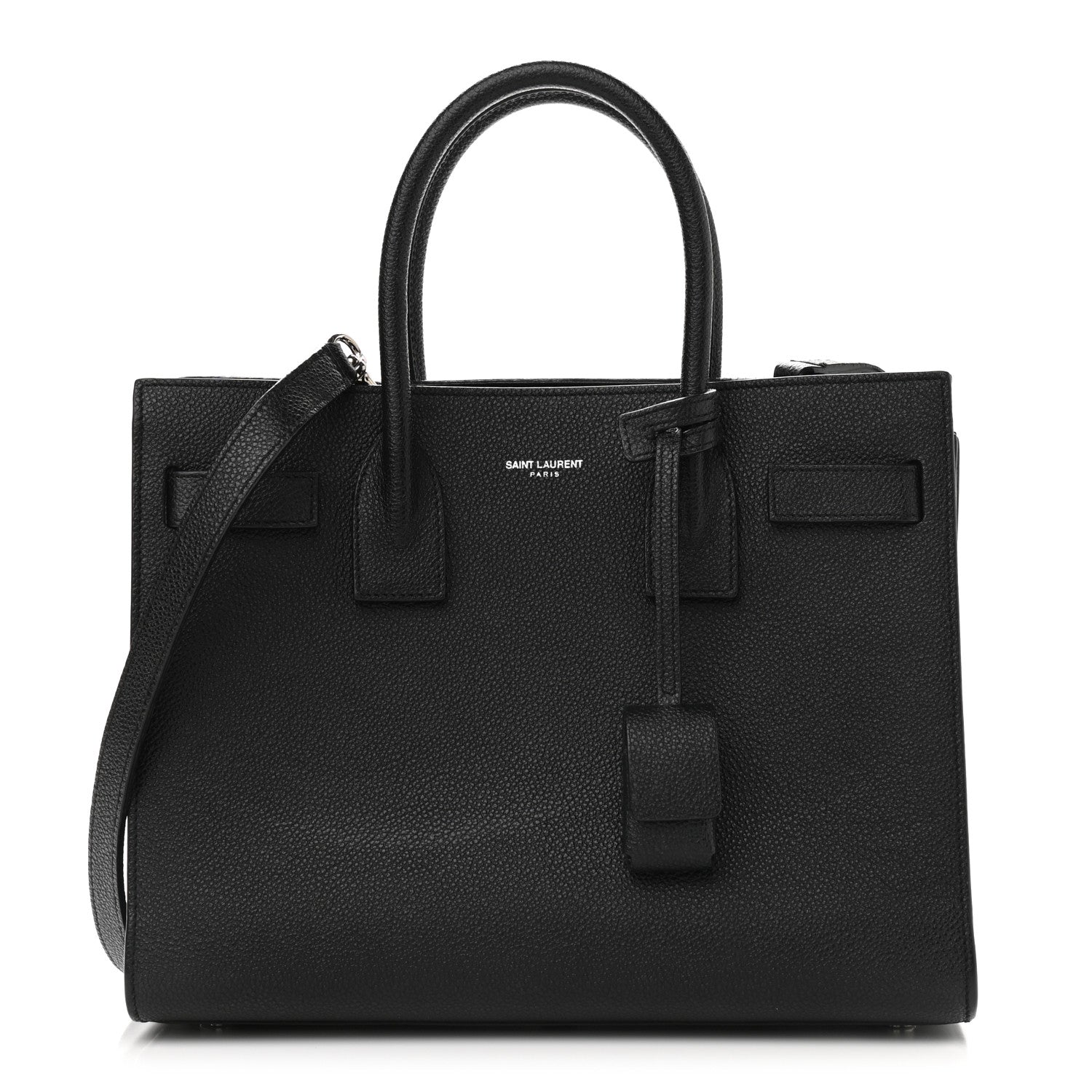 Saint Laurent Grained Calfskin Baby Sac De Jour Black 1 of 8