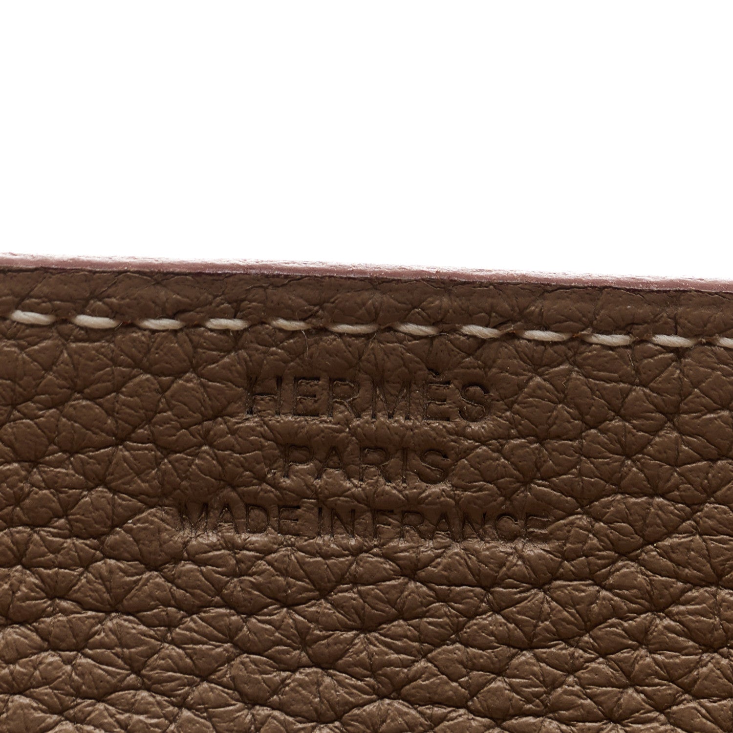 Hermes Taurillon Clemence Mises et Relances Change Tray Etoupe Orange 3 of 5