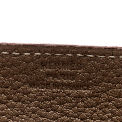 Hermes Taurillon Clemence Mises et Relances Change Tray Etoupe Orange 3 of 5