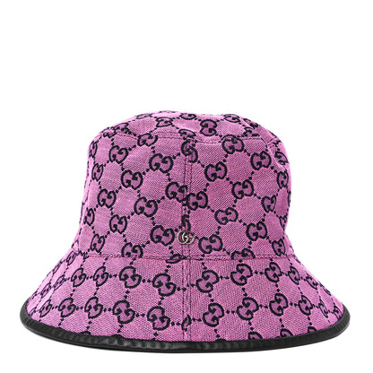 Gucci Monogram Multicolor New Sakai Calfskin Bob Malibu Bucket Hat M Parma Violet Blue 2 of 6