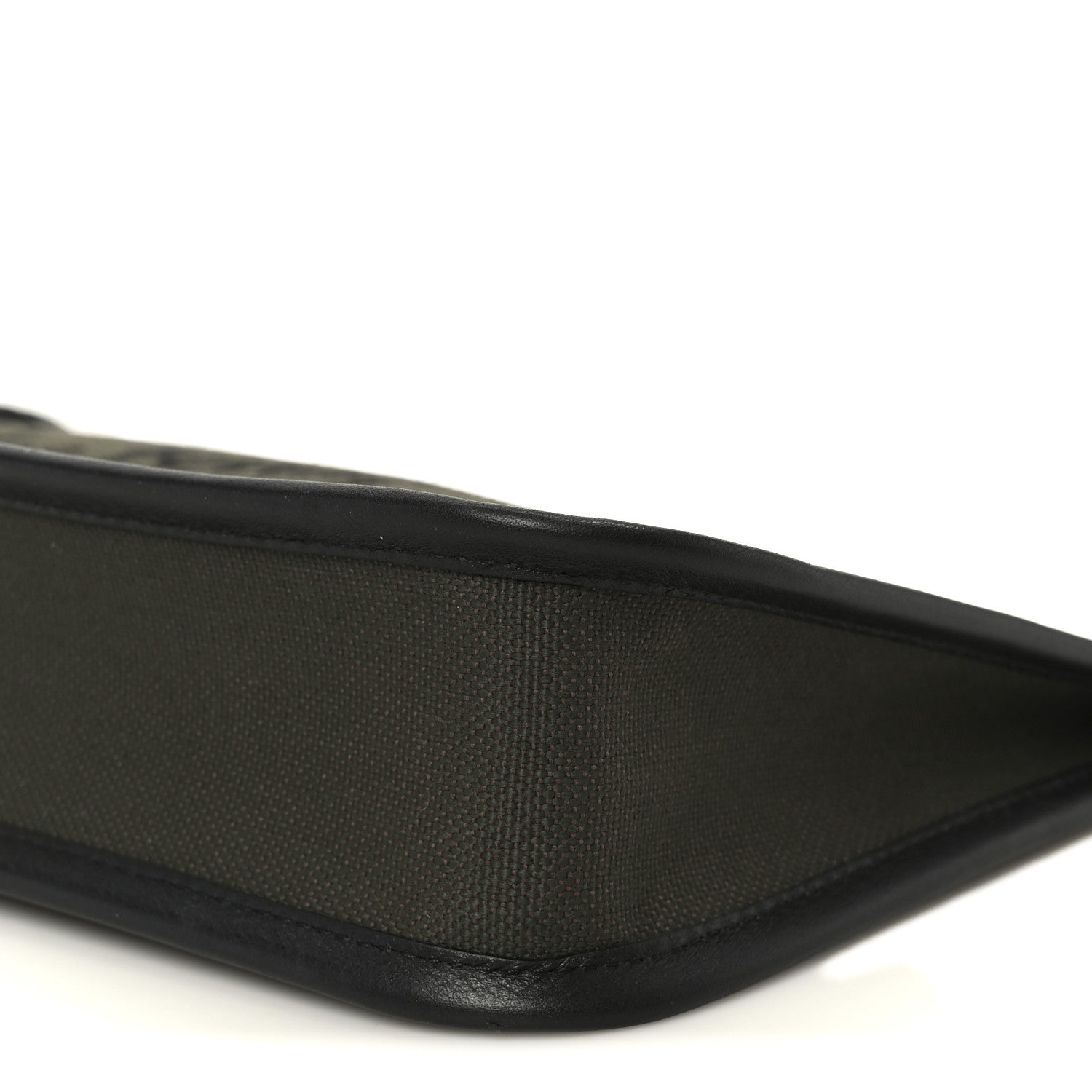 Salvatore Ferragamo Canvas 1927 Signature Wristlet Clutch Khaki Black 9 of 9