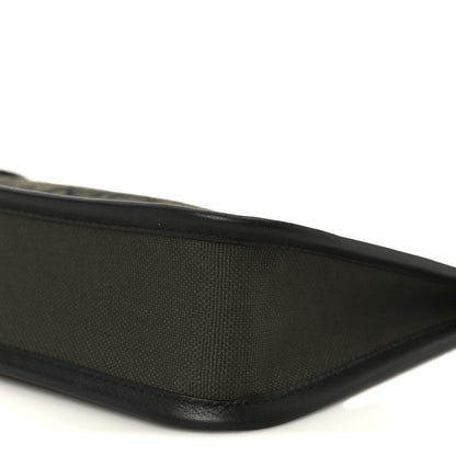 Salvatore Ferragamo Canvas 1927 Signature Wristlet Clutch Khaki Black 9 of 9