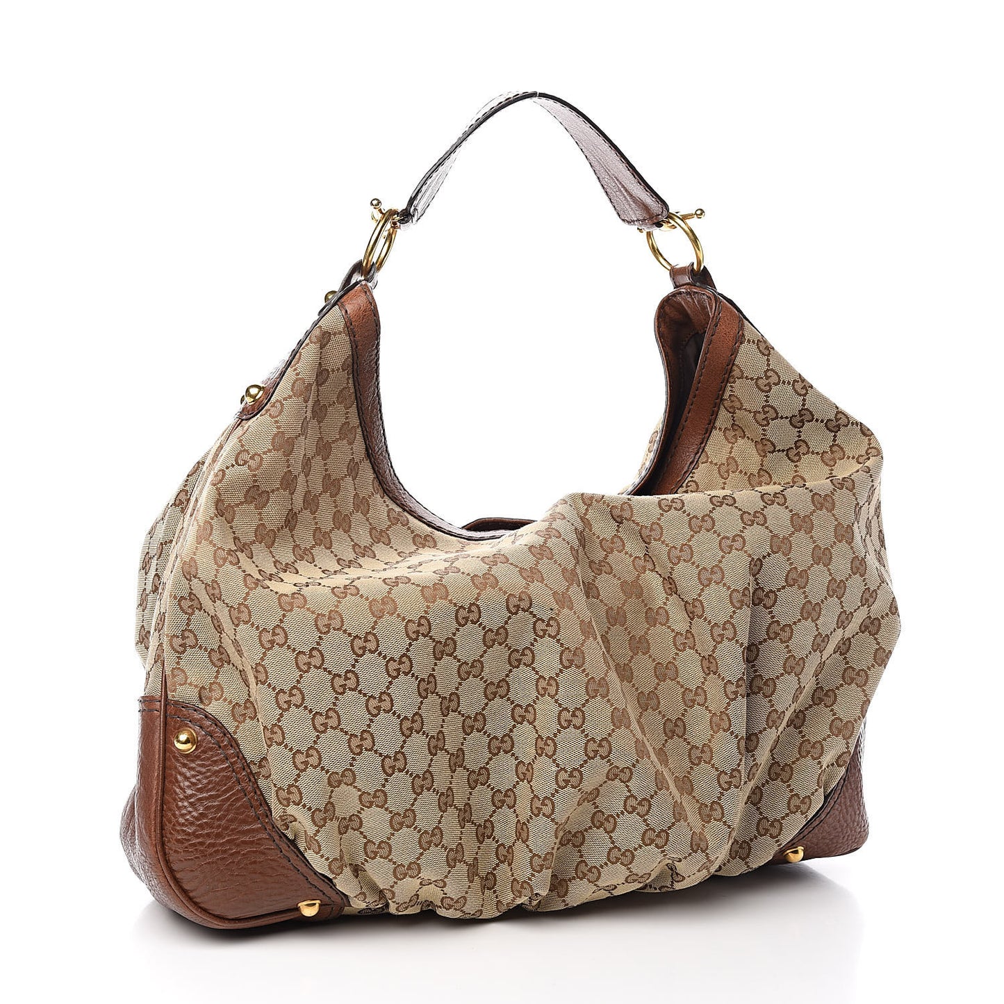 Monogram Large Jockey Hobo Brown