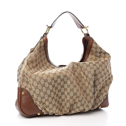 Gucci Monogram Large Jockey Hobo Brown 3 of 10