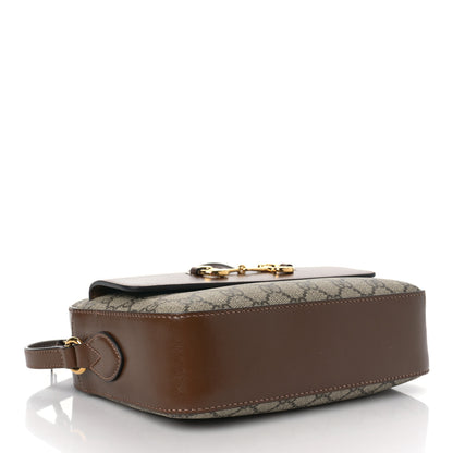 Gucci GG Supreme Monogram Small Horsebit 1955 Shoulder Bag Beige Brown Sugar 4 of 10
