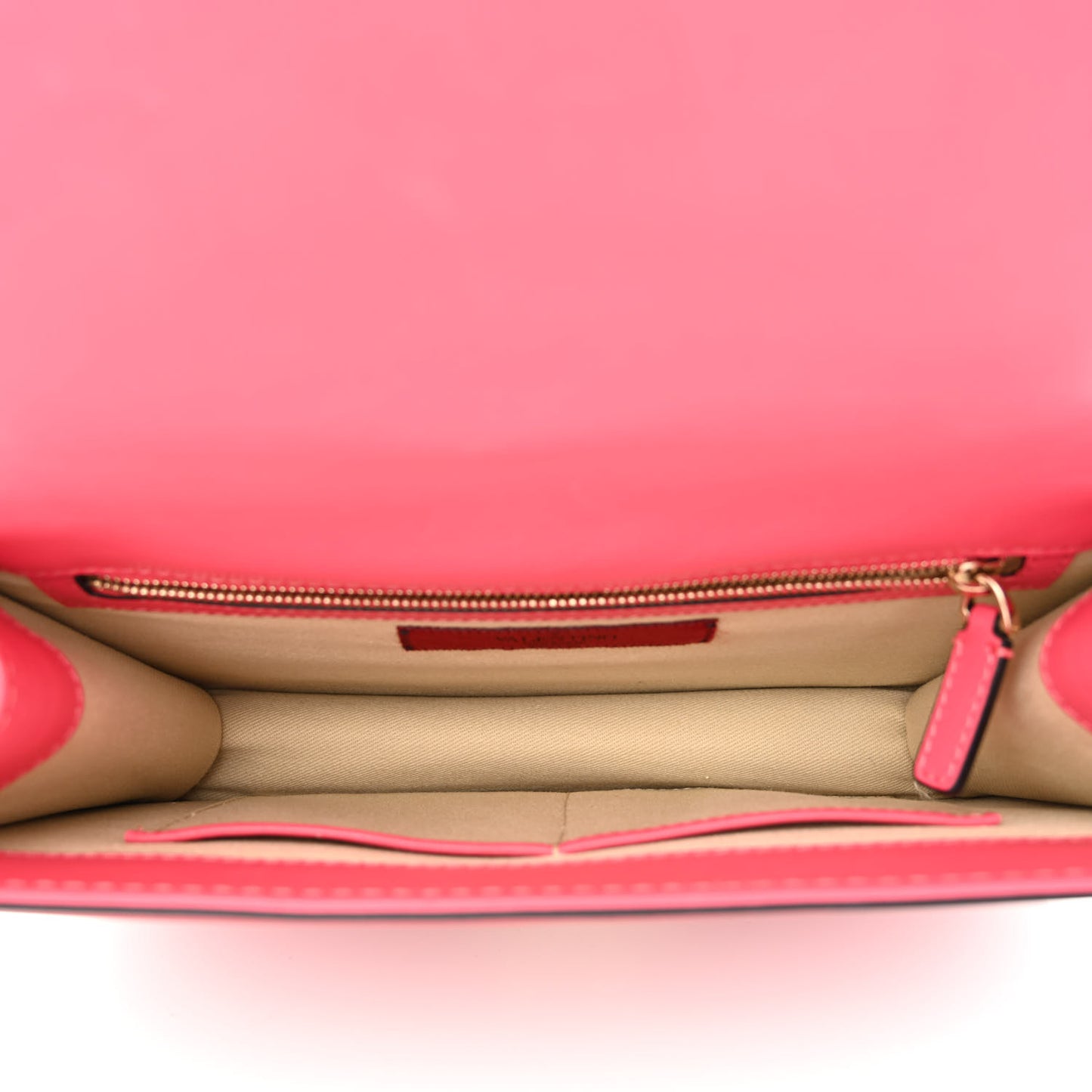 Vitello Medium Glam Lock Rockstud Flap Deep Rose Scarlet Grey Green