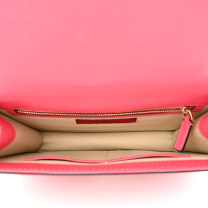 Valentino Garavani Vitello Medium Glam Lock Rockstud Flap Deep Rose Scarlet Grey Green 5 of 10