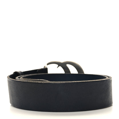 Gucci Cuoio Toscano Nickel Double G 40mm Belt 85 34 Black 2 of 5