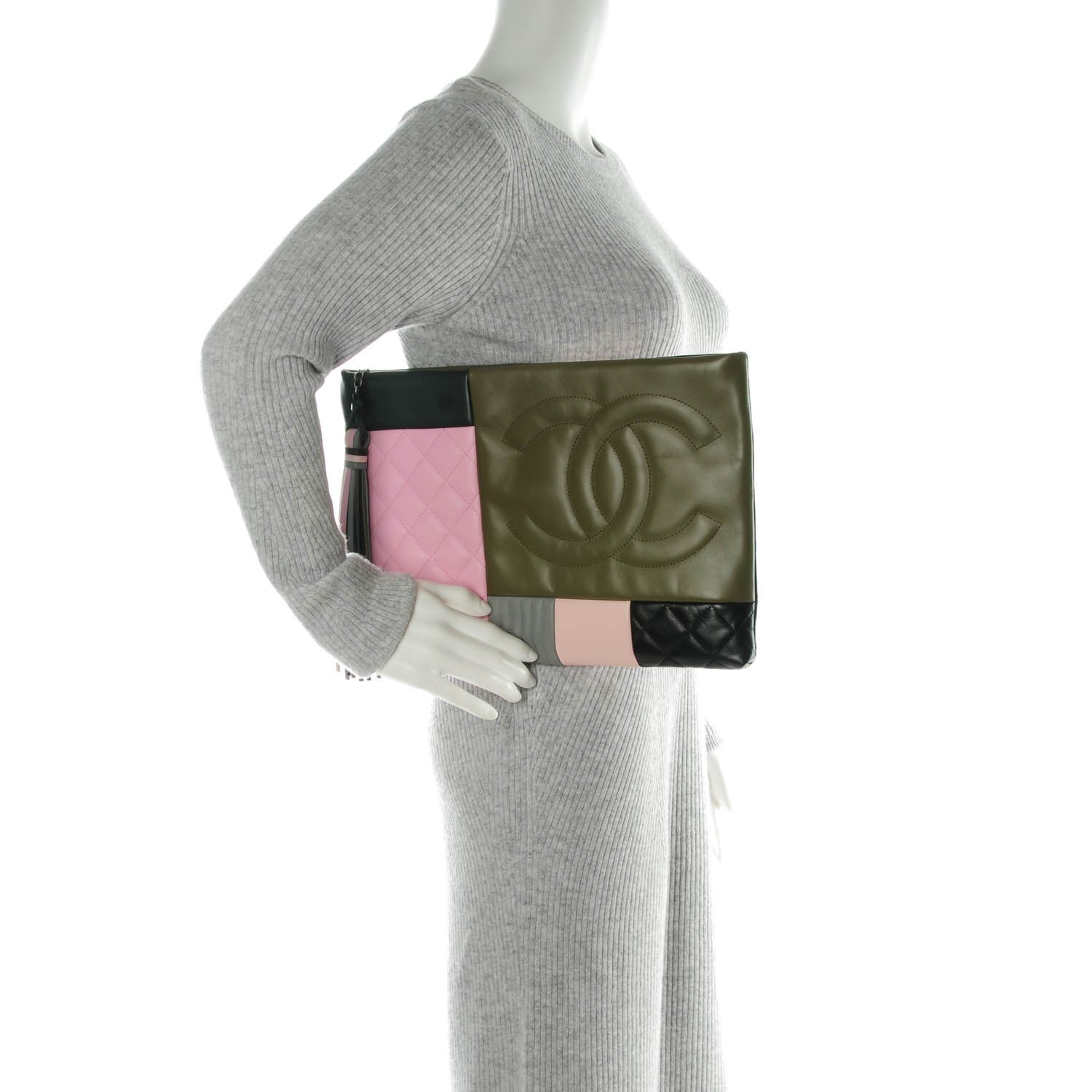 Chanel Lambskin Patchwork Large Cosmetic Case Multicolor 2 of 7