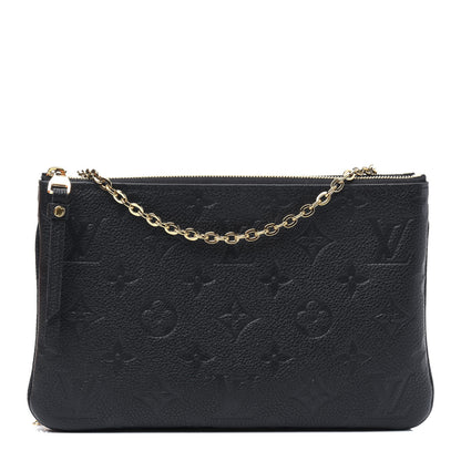 Louis Vuitton Empreinte Double Zip Pochette Black 1 of 17